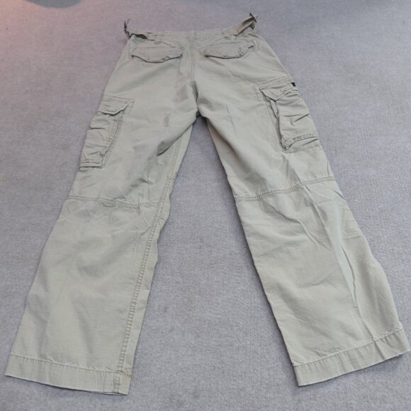 Polo Jeans Ralph Lauren Pants 30 Beige Cargo Ripstop Side Adjusters Y2K - Picture 10 of 10